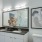 Dual bathroom sink vanities inside luxury Philadelphia apartment